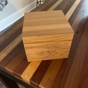 Shinola Womens Watch, The Birdy, New, Tan Double Wrap, Black and White Face